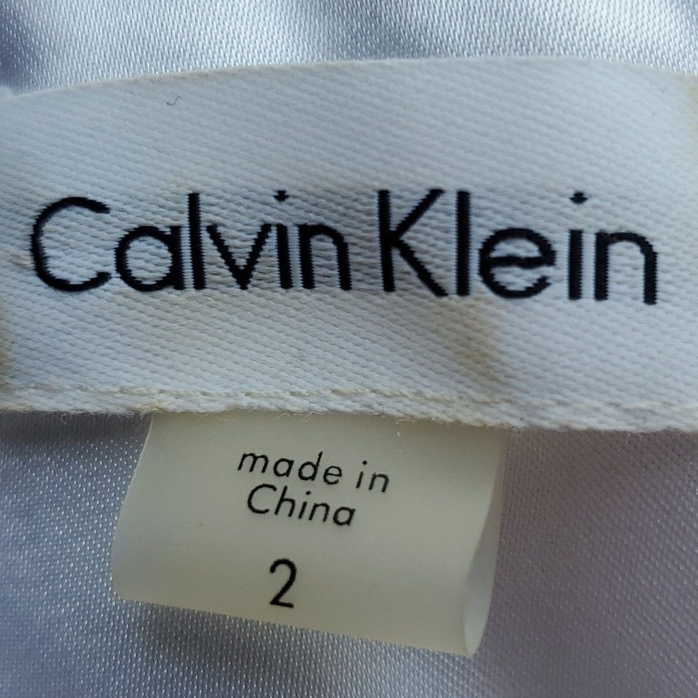 Calvin Klein Floral Chifon Crisscross Halter Gown 2 Like New - Picture 6 of 8